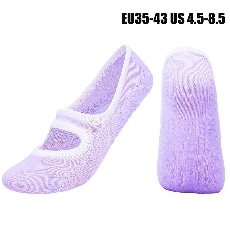 Women High Quality Pilates Socks Anti-Slip Breathable Backless Yoga Socks  Ladies Ballet Dance Sports Socks for Fitness Gym